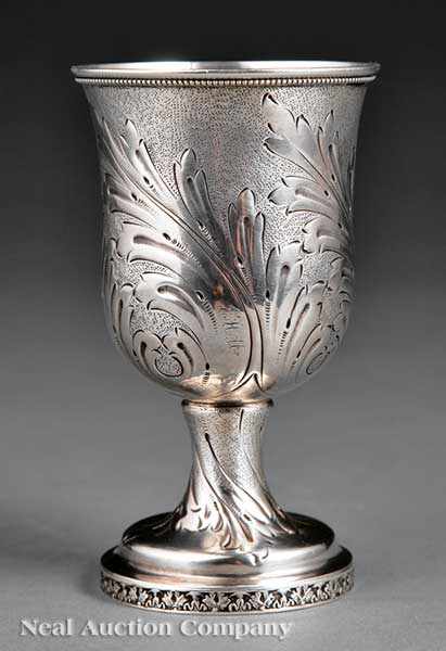 Appraisal: A New Orleans Coin Silver Goblet K chler Himmel for