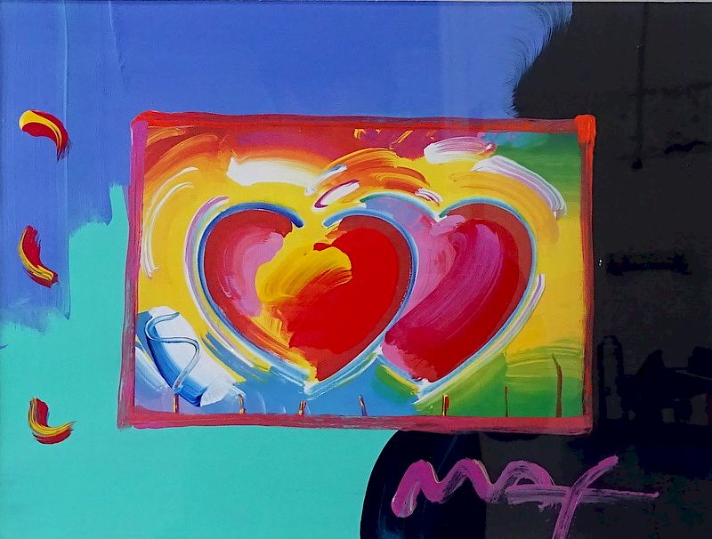 Appraisal: Peter Max AMERICAN Two Hearts Peter Max AMERICAN Two Hearts