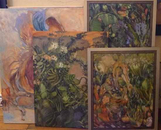 Appraisal: KATHERINE BLACKBURNE A COLLECTION OF WORKS OIL ON CANVAS