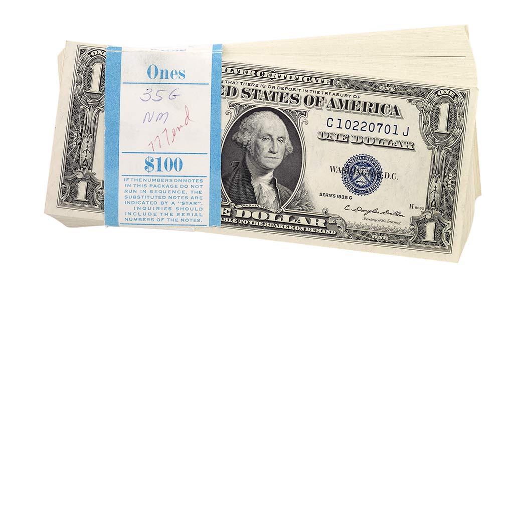 Appraisal: G Silver Certificates Fr Choice to Gem Uncirculated pack with