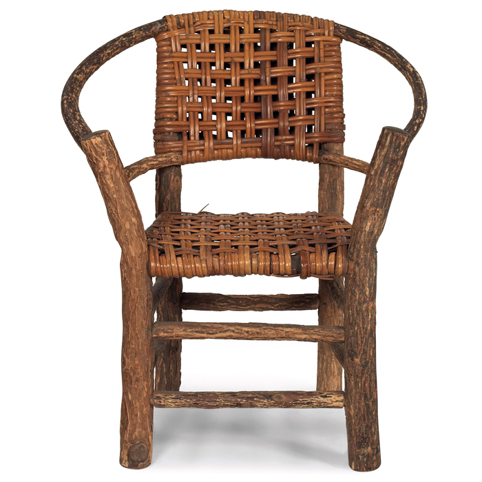 Appraisal: Old Hickory style child's chair woven splint back and seat