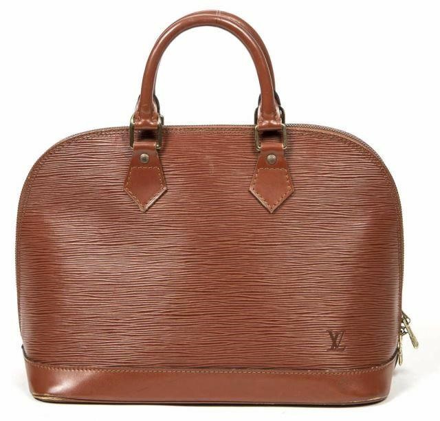 Appraisal: Louis Vuitton Alma PM handbag in tan Epi leather with