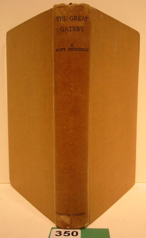 Appraisal: FITZGERALD F SCOTT The Great Gatsby vo beige cloth lettered