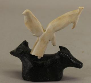 Appraisal: Figural Animal Inuit Sculpture Figural Animal Inuit Sculpture Carved Stone