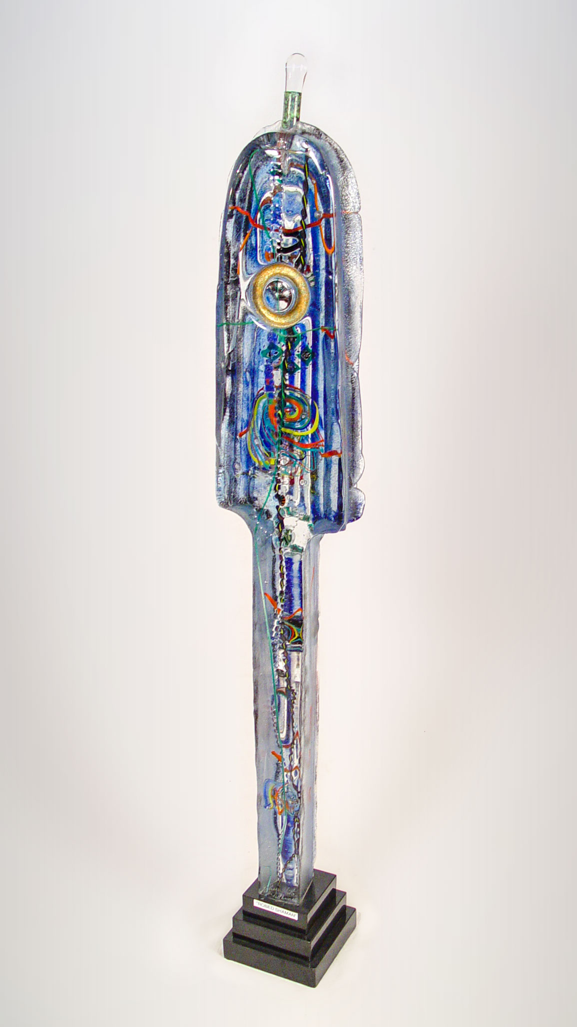 Appraisal: GOTT Susan American th C ''Robed Shaman'' Art Glass Sculpture