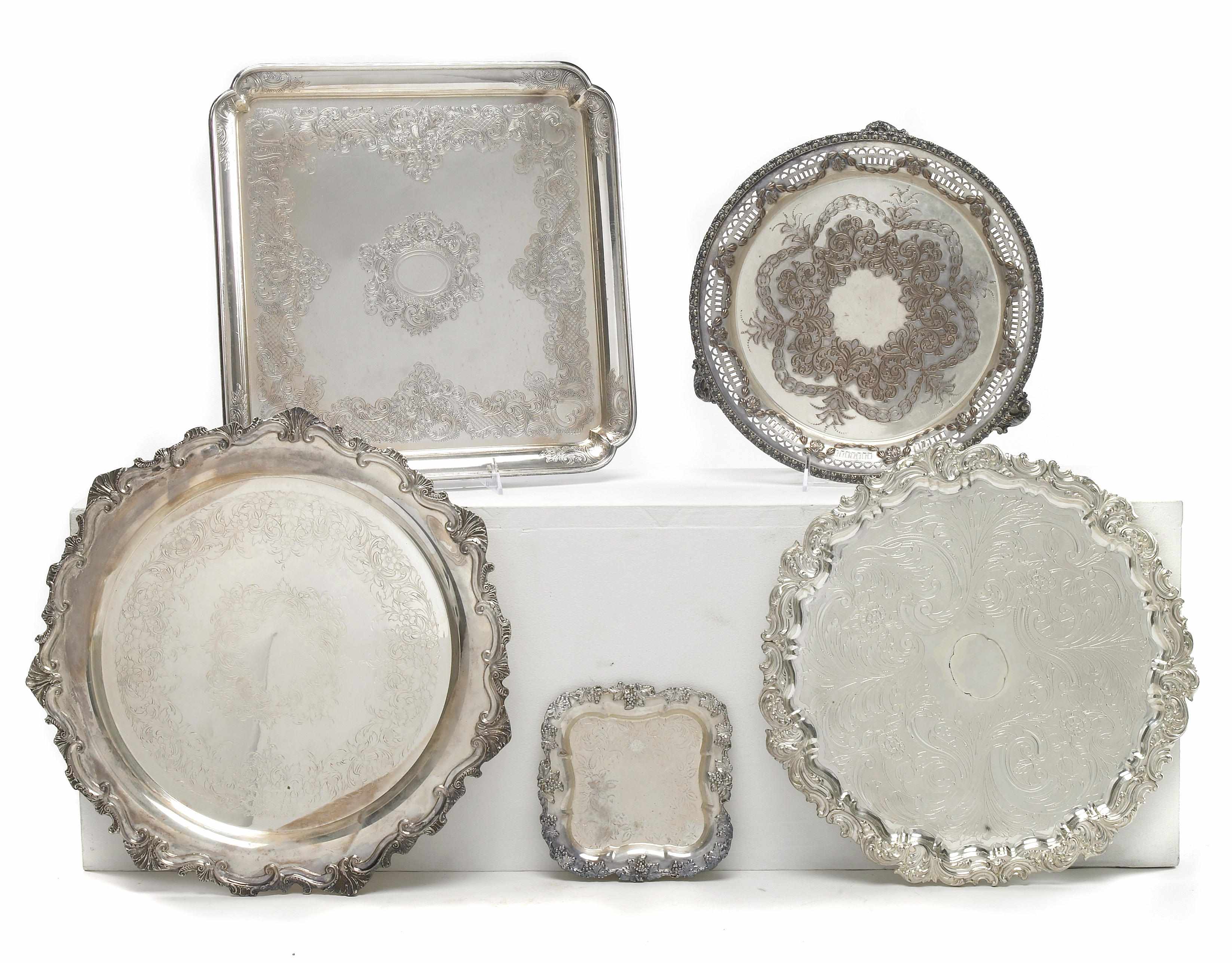 Appraisal: A plated group Comprising assorted platters dishes and trays in