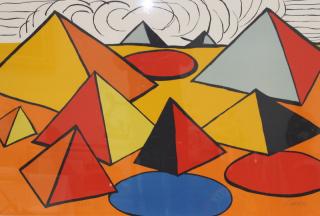 Appraisal: ALEXANDER CALDER AMERICAN Alexander Calder American - pyramids Measures -