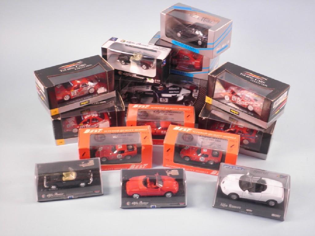 Appraisal: Various Alfa Romeo boxed die-cast cars and a scratch built