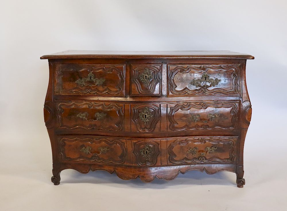 Appraisal: Finest Quality Century Carved French Provincial Serpentine Front And Bombe