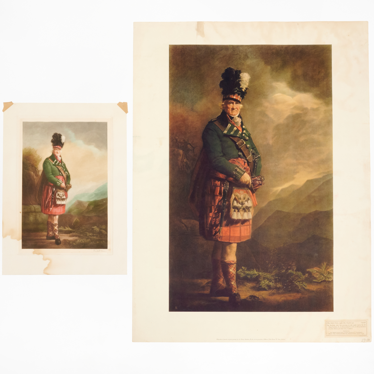 Appraisal: HENRY RAEBURN LARGE CHROMOLITHOGRAPH MEZZOTINT After Sir Henry Raeburn Scottish