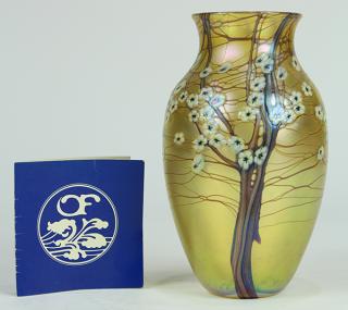 Appraisal: Orient and Flume art glass vase Orient and Flume art