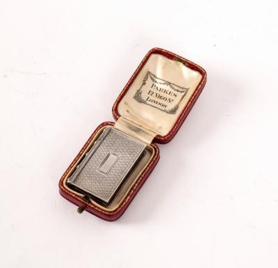 Appraisal: A William IV book form silver vinaigrette T P Birmingham