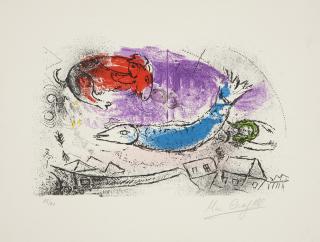 Appraisal: Marc Chagall ''Le Poisson Bleu The Blue Fish '' signed