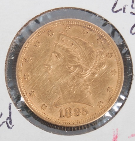 Appraisal: U S Coronet type gold half eagle EF- cleaned