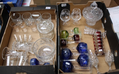 Appraisal: A large collection of coloured and glass items to include