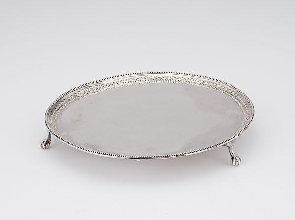 Appraisal: HESTER BATEMAN SILVER SALVER English mark of Hester Bateman London