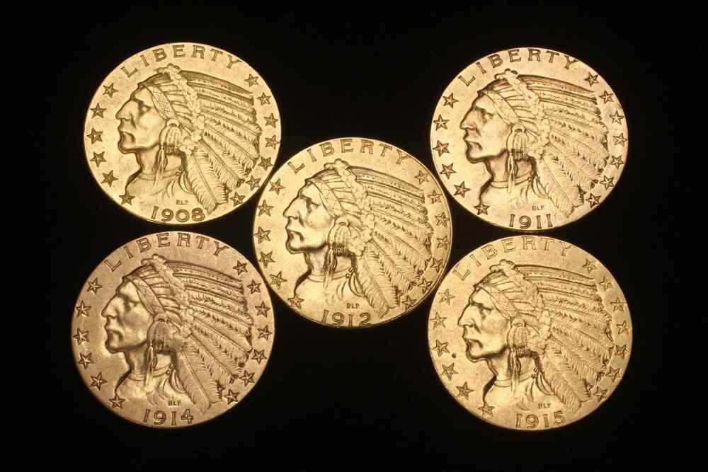 Appraisal: COINS - Indian head gold pieces -D -S