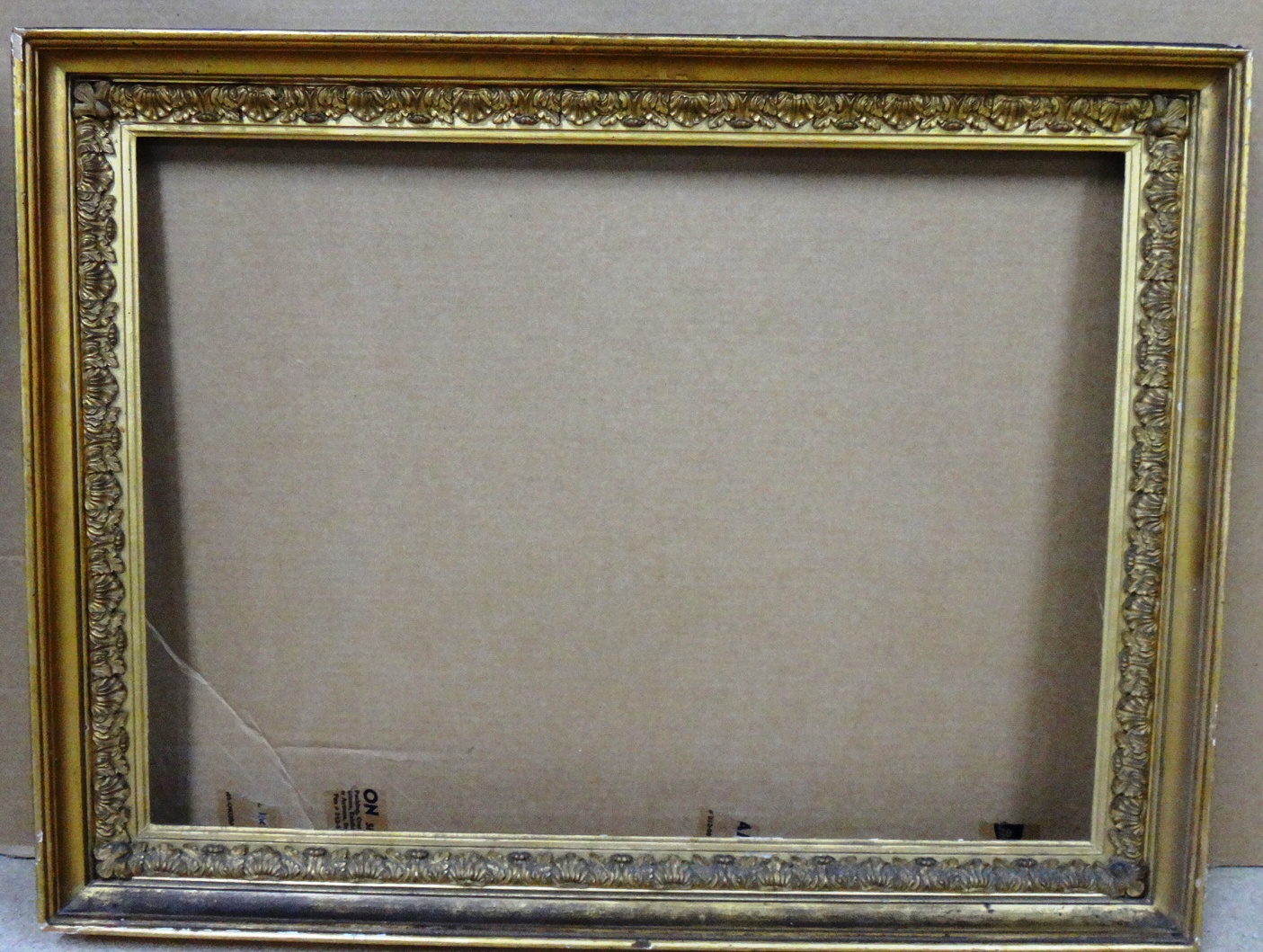 Appraisal: A th century gilt plaster moulded frame the aperture cm