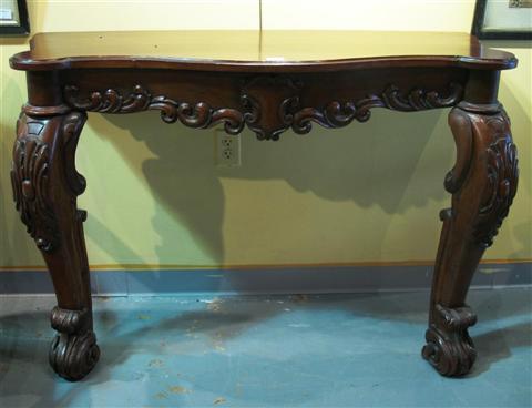 Appraisal: VICTORIAN MAHOGANY CONSOLE TABLE