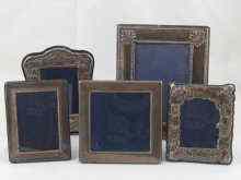 Appraisal: Five silver photo frames largest x cm