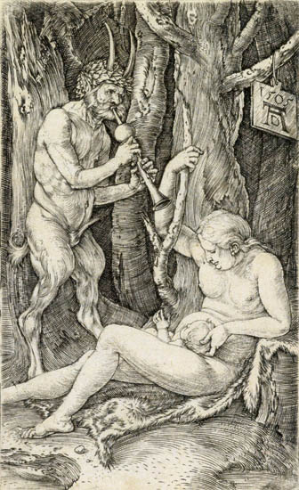 Appraisal: ALBRECHT D RER The Satyr's Family Engraving x mm x