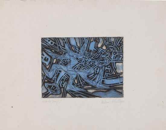 Appraisal: Helen Phillips - Composition engraving with etching printed in colours