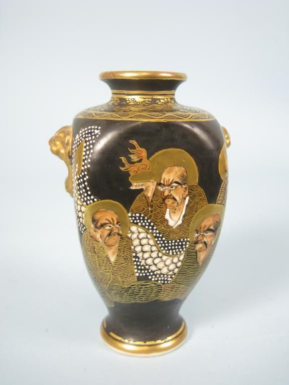 Appraisal: A Japanese Satsuma Vase in old men a geisha and