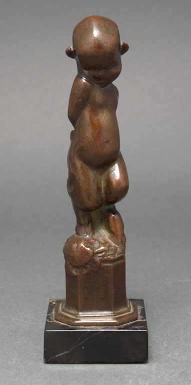 Appraisal: Edward Berge American - Child Faun bronze patinated bronze figure