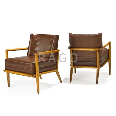 Appraisal: T H ROBSJOHN-GIBBINGS - WIDDICOMB Pair of lounge chairs Grand