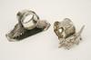 Appraisal: NAPKIN RINGS - Two antique figural silver plate napkin rings