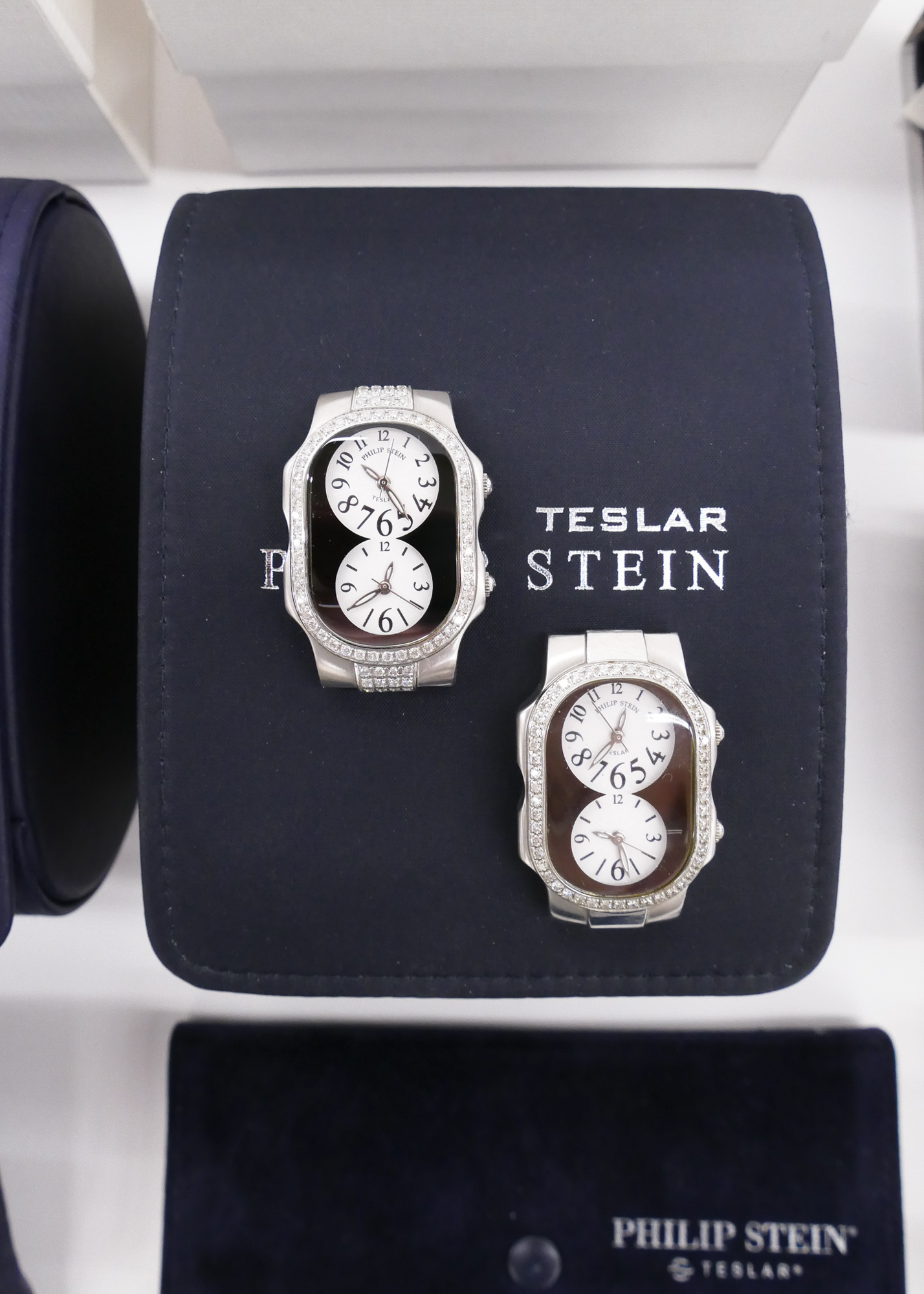 Appraisal: Collection of Philip Stein Teslar Diamond Bezel Wristwatches and Bands