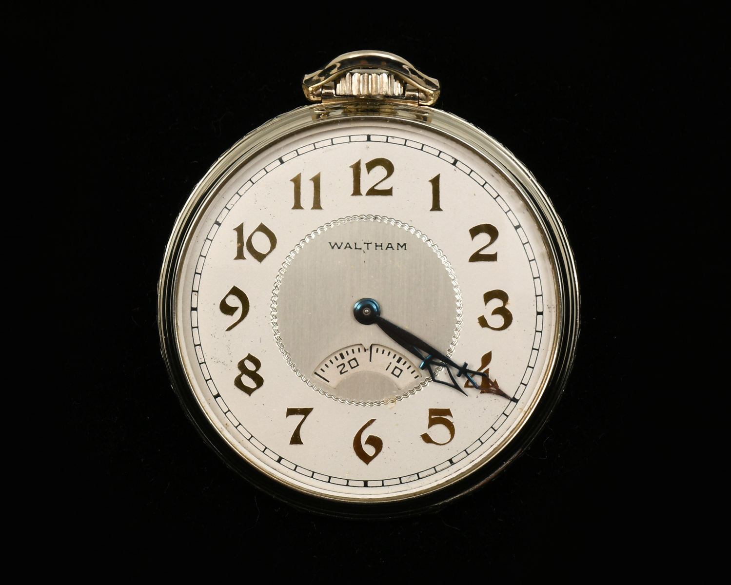 Appraisal: K WALTHAM STAR WATCH CASE OPEN FACE POCKET WATCH Handsome