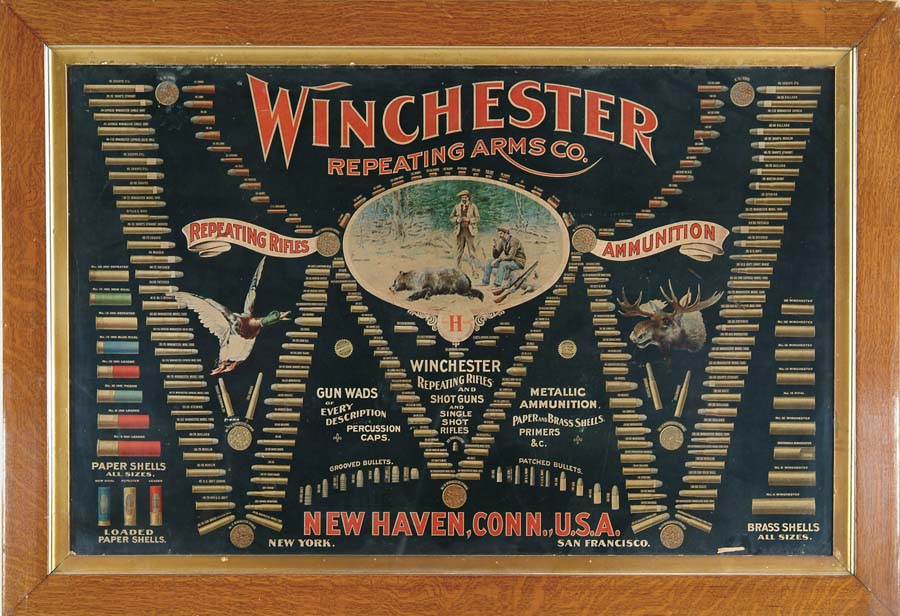 Appraisal: WINCHESTER MODEL DOUBLE-W CARTRIDGE BOARD A cartridge board without cartridges