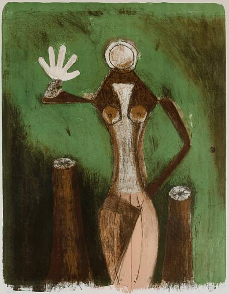 Appraisal: Rufino Tamayo Mexican - Mujer en Lila from Mujeres Suite