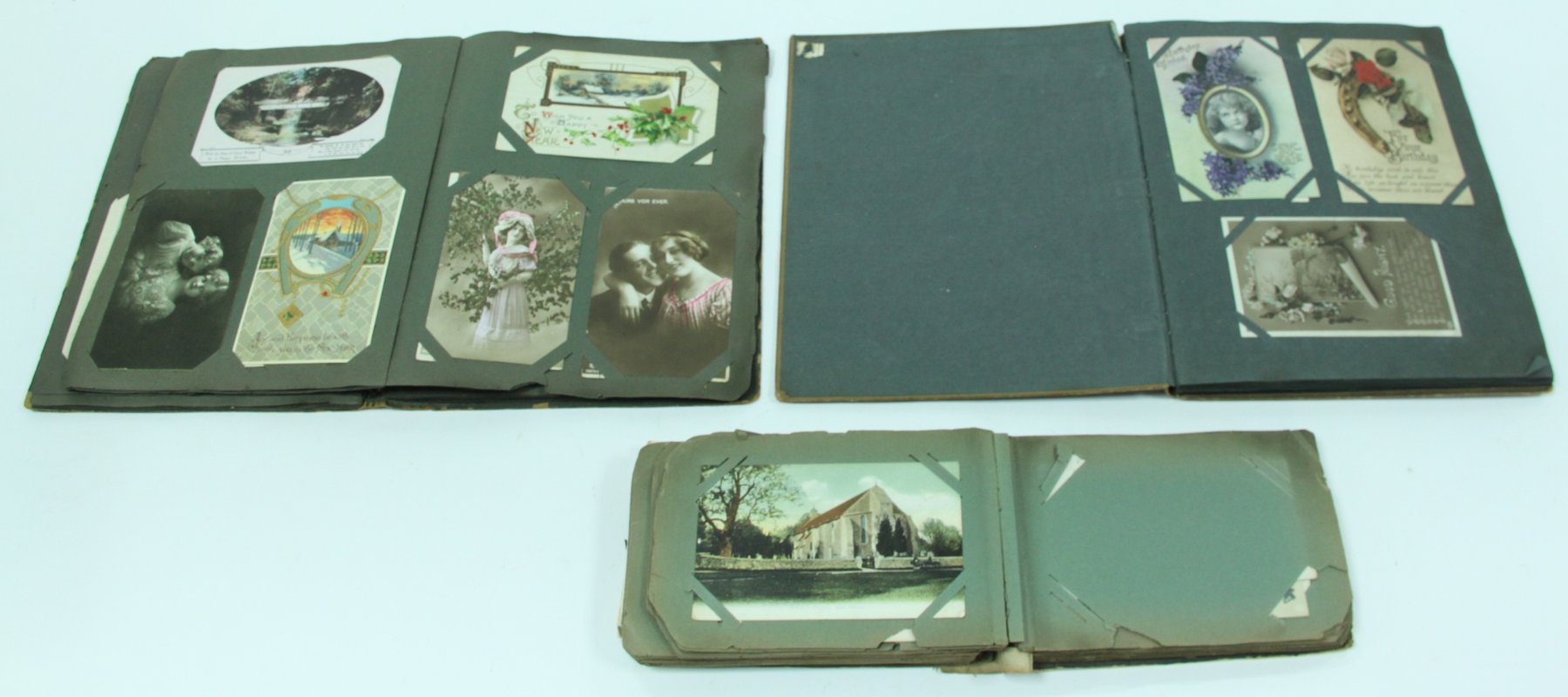 Appraisal: A postcard album circa containing Egyptian and humorous cards as