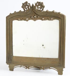 Appraisal: Small Gilt Bronze Gothic Tracery The reverse with a hanging