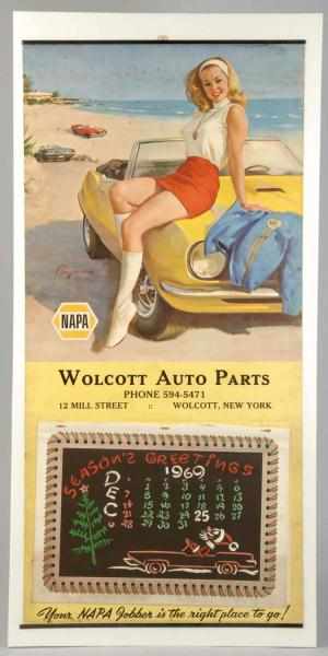 Appraisal: Elvgren Napa Calendar from Wolcott NY Description Some medium to