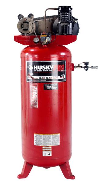 Appraisal: HUSKY Sixty gallon volt air compressor Provenance Phil Powell s