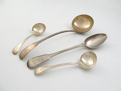 Appraisal: Fiddle and Thread a soup ladle and a pair of