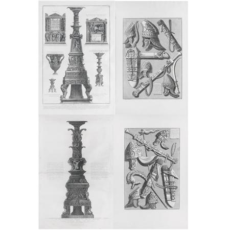 Appraisal: Giovanni Battista Piranesi and Francesco Piranesi TRIPOD DESIGNS ANCIENT ORNAMENT