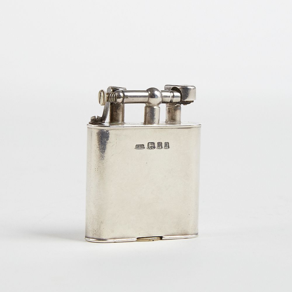 Appraisal: Dunhill Solid Sterling Silver Swing Arm Lighter Dunhill United Kingdom