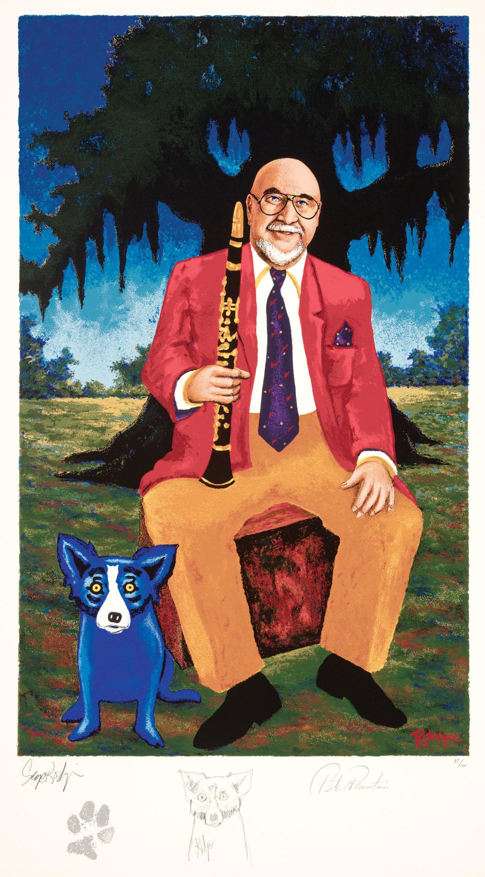 Appraisal: George Rodrigue American Louisiana - New Orleans Jazz and Heritage