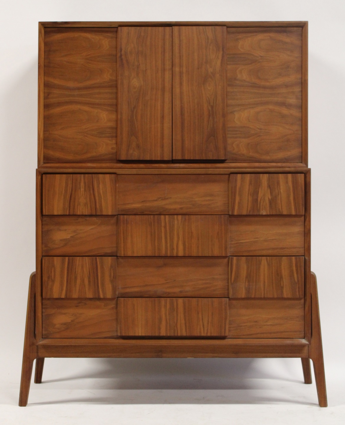 Appraisal: PIET HEIN MID CENTURY MODERN HIGH CHEST From a Forest