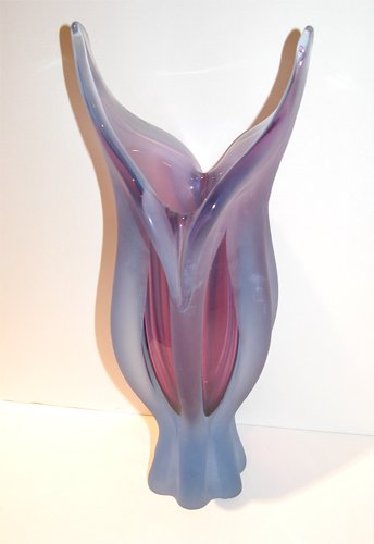 Appraisal: Sandblasted Blown Glass Vase Artist th Century Art Glass Date