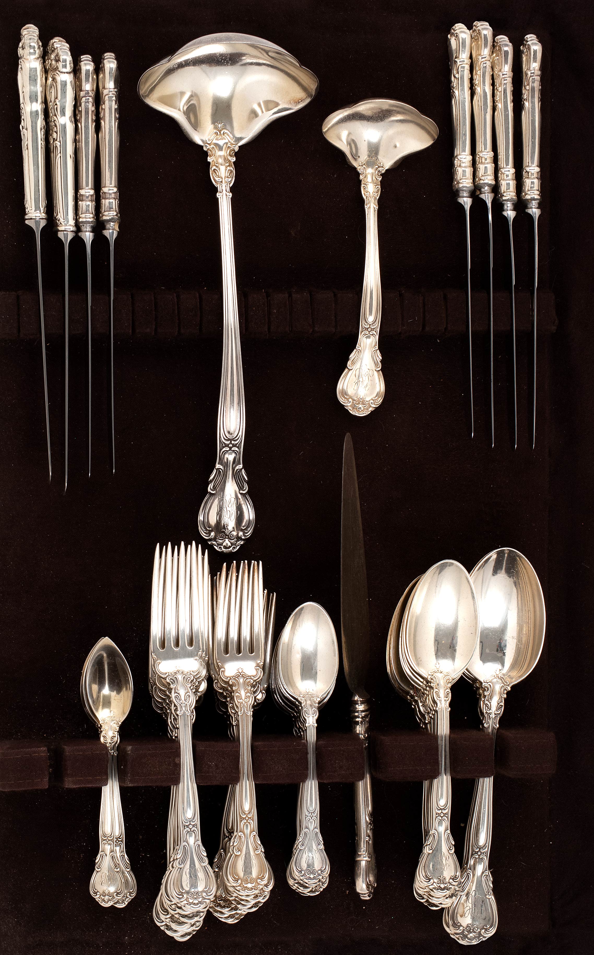 Appraisal: GORHAM MFG CO STERLING SILVER FLATWARE SET In the Chantilly