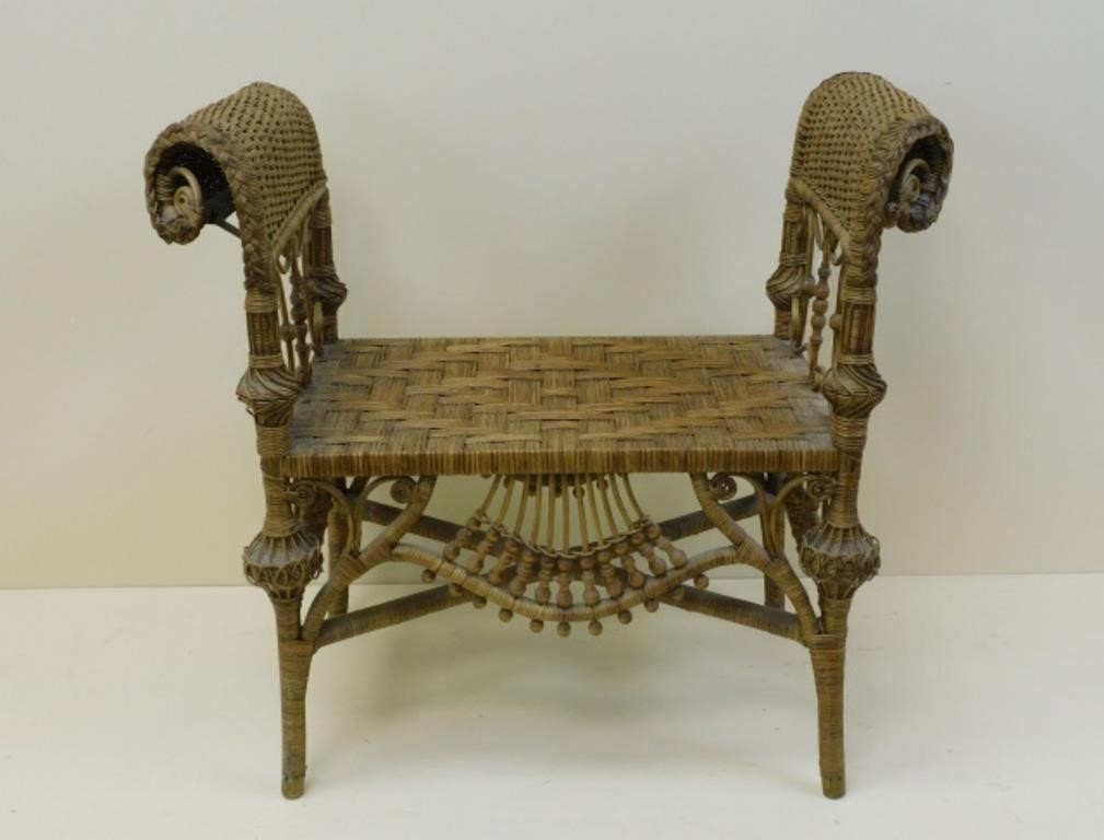 Appraisal: bench is made by an unknown maker Natural finish and