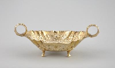 Appraisal: A Tiffany Co Double Handled Footed Dish Boat-shape on four