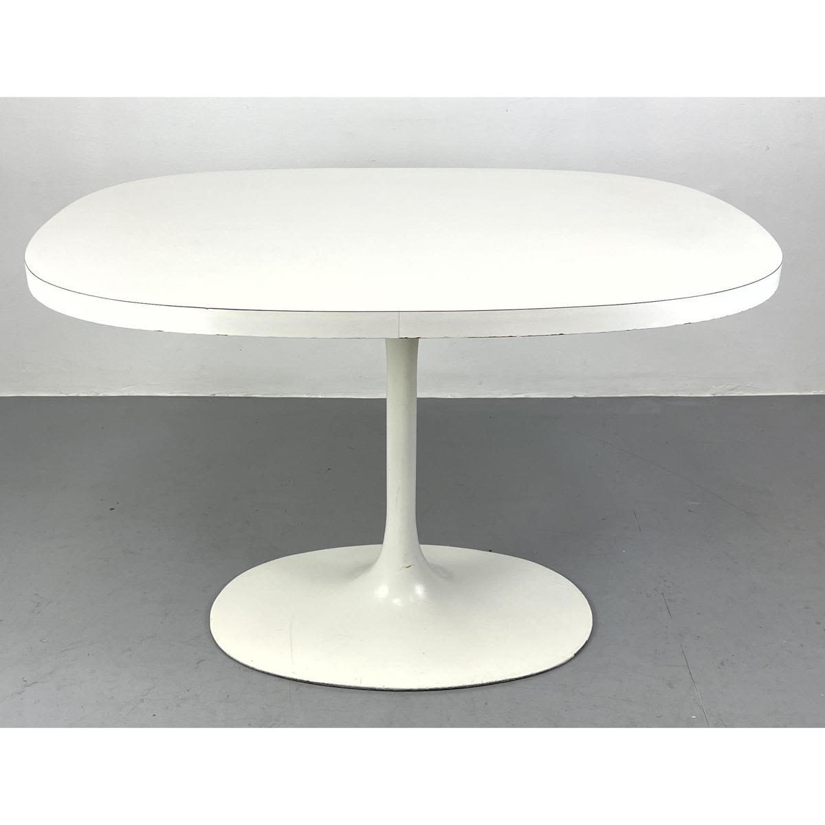 Appraisal: Modernist Tulip Style Dining Table White Laminate Top Dimensions H