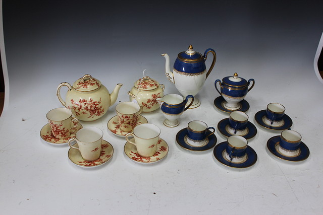 Appraisal: A ROYAL WORCESTER PORCELAIN TEASET model no W together with