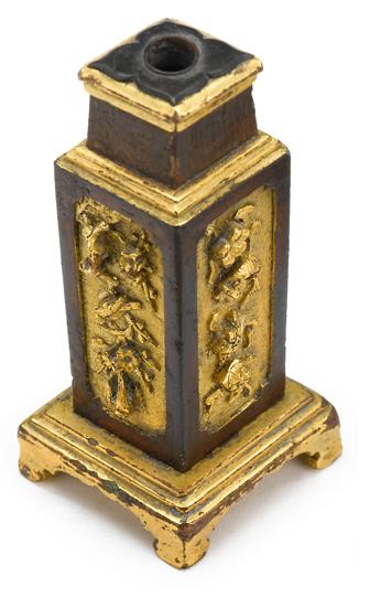 Appraisal: Chinese gilt bronze joss stick holder th century